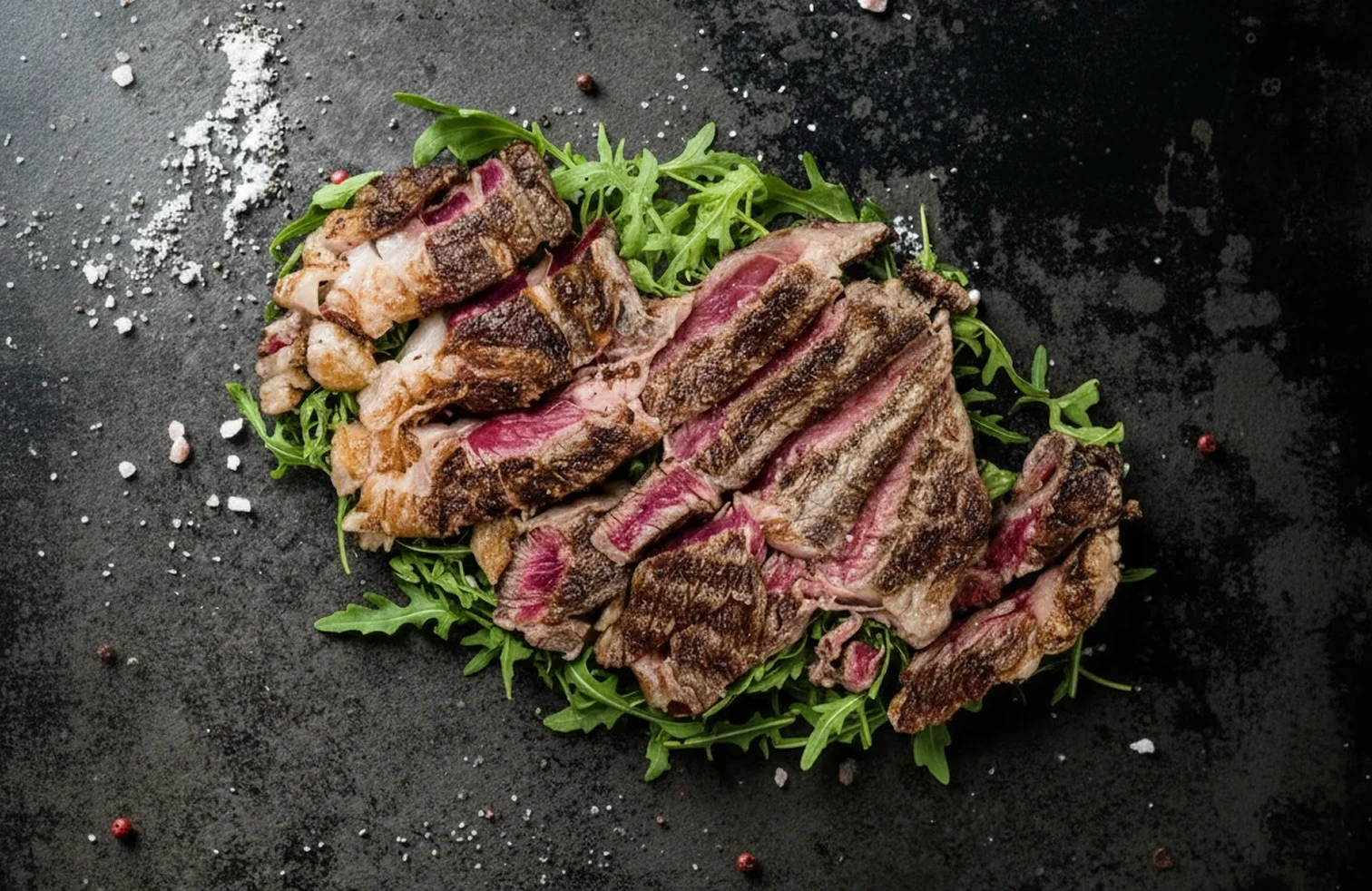 Tagliata di carne su un tagliere