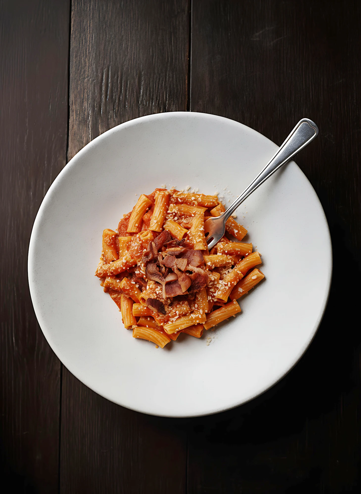 Rigatoni al sugo con guanciale